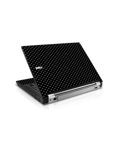 Black Polka Dots Dell E6500 Laptop Skin