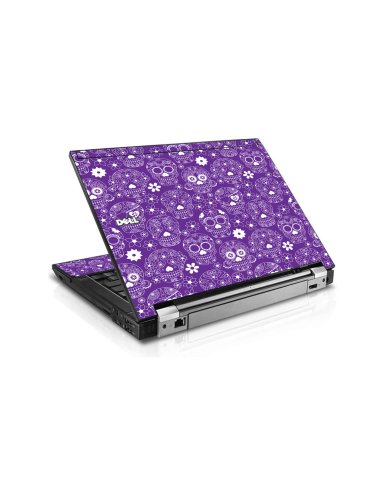 Purple Sugar Skulls Dell E6500 Laptop Skin