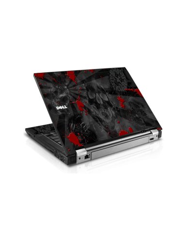 Black Skulls Red Dell E6510 Laptop Skin