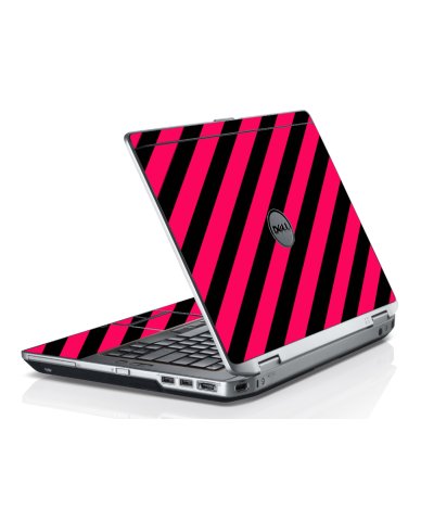 Pink Black Stripe Dell E6520 Laptop Skin