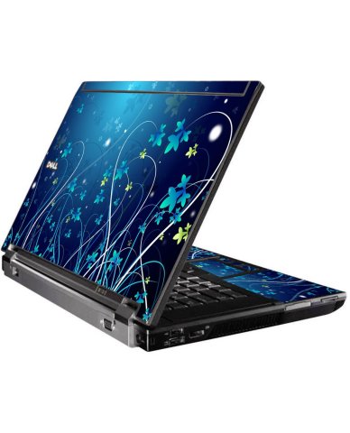 Blue Flowers Dell M4400 Laptop Skin