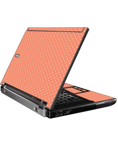 Coral Polka Dot Dell M4400 Laptop Skin