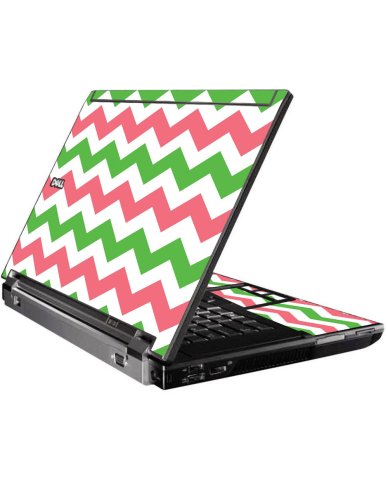 Green Pink Chevron Dell M4400 Laptop Skin