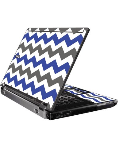 Grey Blue Chevron Dell M4400 Laptop Skin