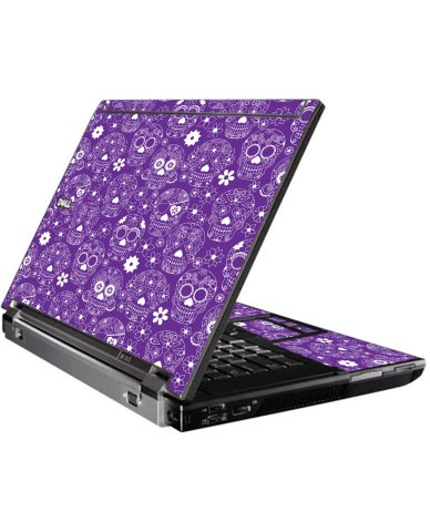 Purple Sugar Skulls Dell M4400 Laptop Skin 