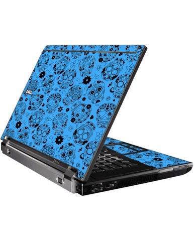 Crazy Blue Sugar Skulls Dell M4500 Laptop Skin