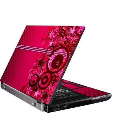 Pink Grunge Stars Dell M4500 Laptop Skin