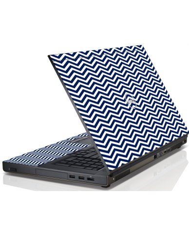Blue Wavy Chevron Dell M4600 Laptop Skin