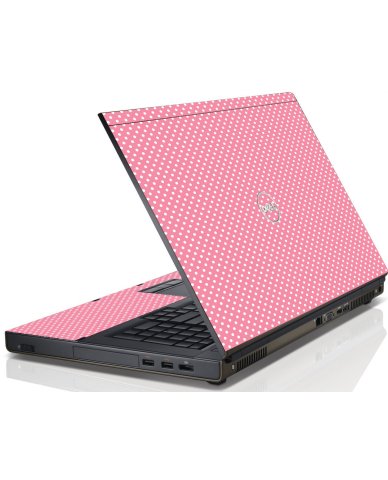 Retro Salmon Polka Dell M4600 Laptop Skin