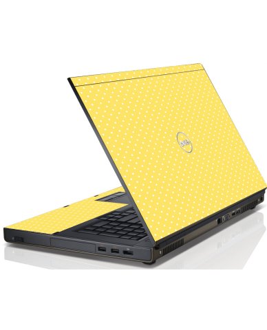 Yellow Polka Dot Dell M4600 Laptop Skin