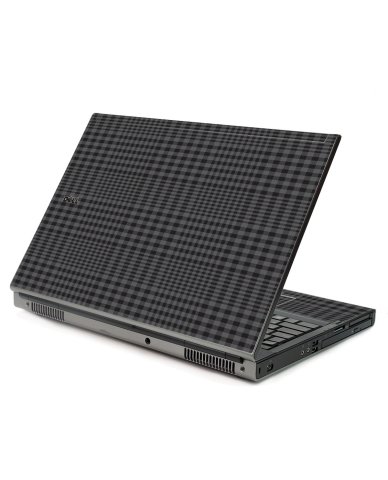 Black Plaid Dell M6400 Laptop Skin