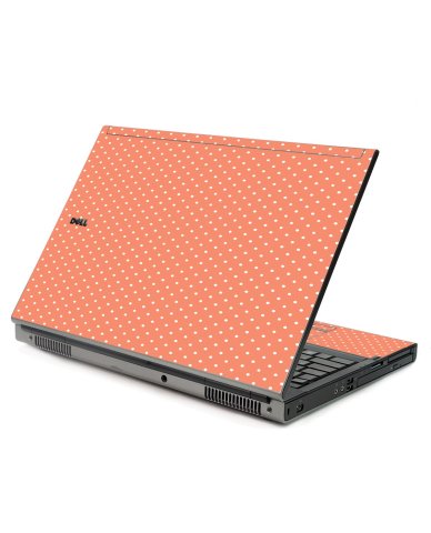 Coral Polka Dot Dell M6400 Laptop Skin