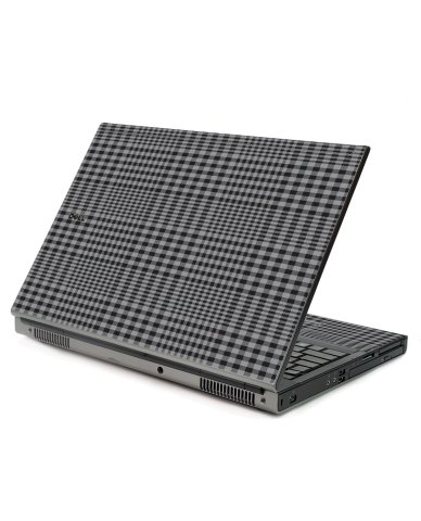 Darkest Grey Plaid Dell M6400 Laptop Skin