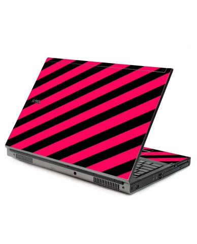 Pink Black Stripes Dell M6400 Laptop Skin