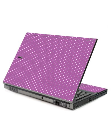 Purple Polka Dot Dell M6400 Laptop Skin