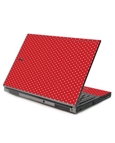 Red Polka Dot Dell M6400 Laptop Skin