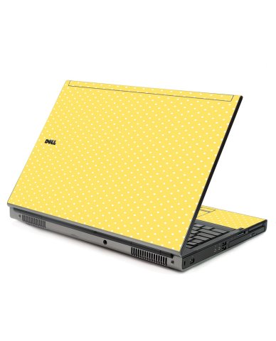 Yellow Polka Dot Dell M6400 Laptop Skin