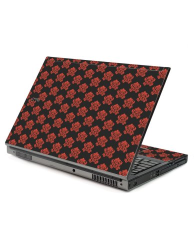 Black Flower Burst Dell M6500 Laptop Skin