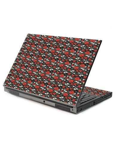 Black Red Roses Dell M6500 Laptop Skin