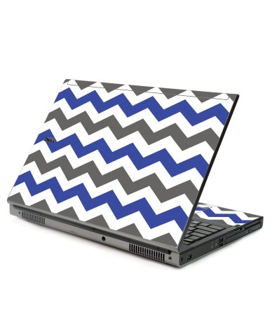 Grey Blue Chevron Dell M6500 Laptop Skin