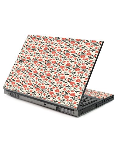 Pink Black Roses Dell M6500 Laptop Skin