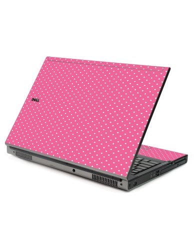 Pink Polka Dot Dell M6500 Laptop Skin