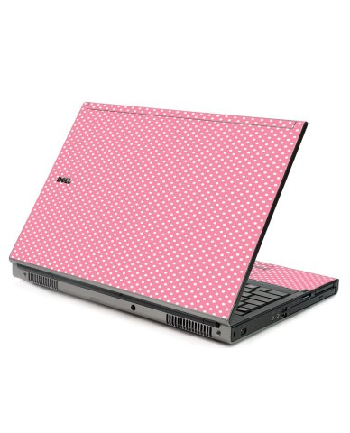 Retro Salmon Polka Dell M6500 Laptop Skin