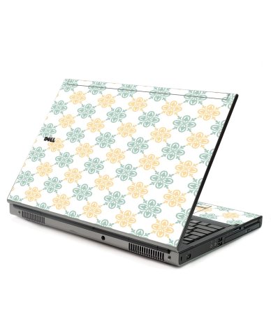 Yellow Green Flowers Dell M6500 Laptop Skin