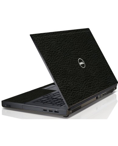 Black Leather Dell M6600 Laptop Skin