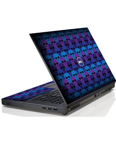 Blue Skulls Dell M6600 Laptop Skin