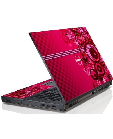 Pink Grunge Stars Dell M6600 Laptop Skin