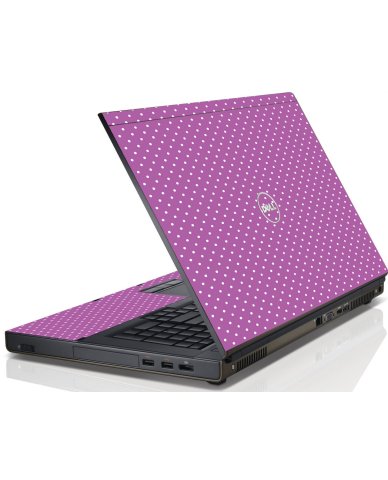 Purple Polka Dot Dell M6600 Laptop Skin