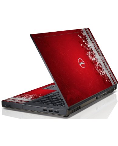 Red Grunge Dell M6600 Laptop Skin