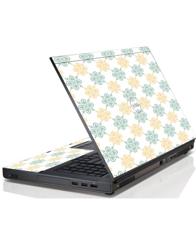 Yellow Green Flowers Dell M6600 Laptop Skin