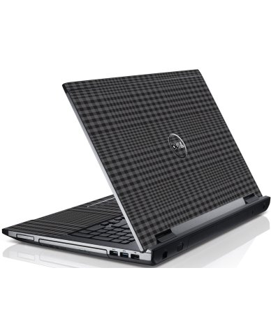 Black Plaid Dell V3550 Laptop Skin