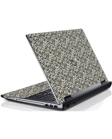 Black Versailles Dell V3550 Laptop Skin