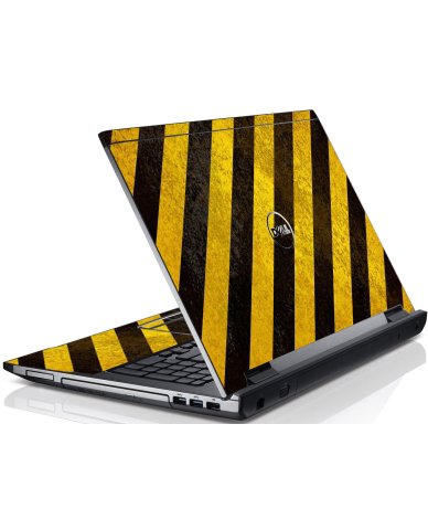 Caution Stripes Dell V3550 Laptop Skin