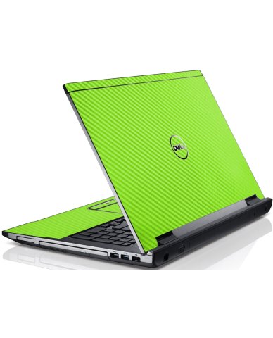 Green Carbon Fiber Dell V3550 Laptop Skin