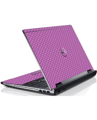 Purple Polka Dot Dell V3550 Laptop Skin