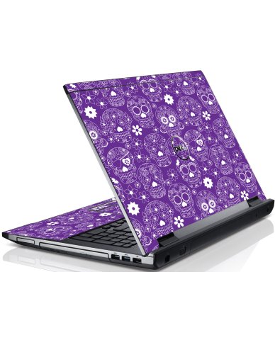 Purple Sugar Skulls Dell V3550 Laptop Skin