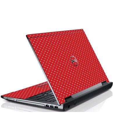 Red Polka Dot Dell V3550 Laptop Skin