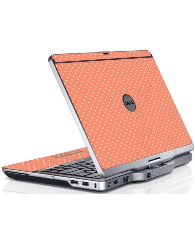 Coral Polka Dots Dell XT3 Laptop Skin