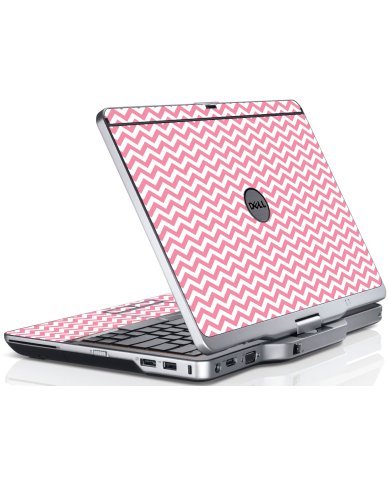 Pink Chevron Waves Dell XT3 Laptop Skin