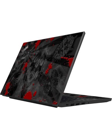 IBM/Lenovo ThinkPad E15 G1 BLACK SKULLS RED Laptop Skin