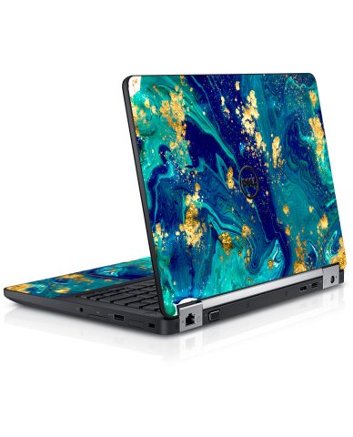 Dell Latitude E5270 BLUE AND GOLD MARBLE Laptop Skin