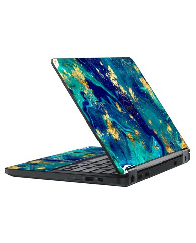 Dell Precision 3520 BLUE AND GOLD MARBLE Laptop Skin