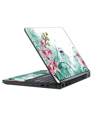 Dell Latitude E5440 PINK LILY WATERCOLOR Laptop Skin