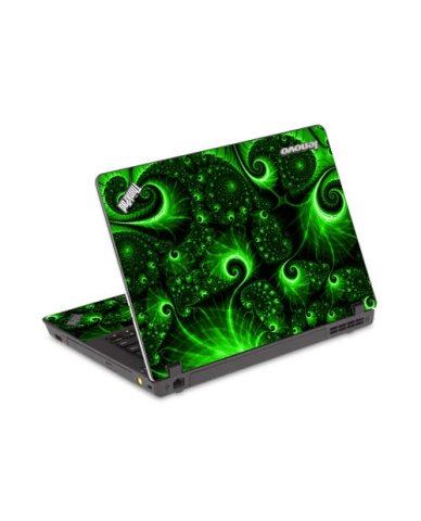 Lenovo Edge E420 GREEN SWIRLS Laptop Skin
