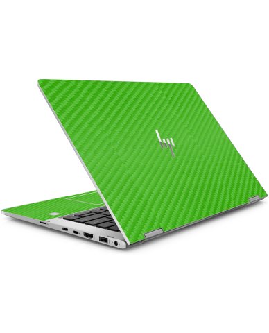 HP EliteBook X360 1030 G3 GREEN CARBON FIBER Laptop Skin