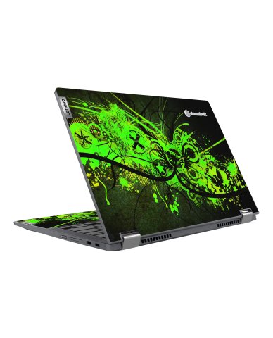 IdeaPad Flex 5 Chromebook 13ITL6 GRAFFITI GREEN Laptop Skin